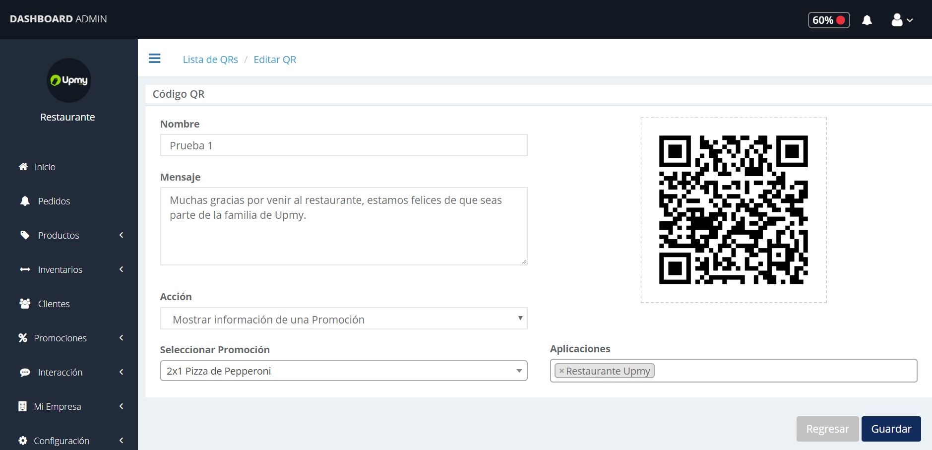 codigo qr configurado